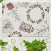 Winterbauernhof Geschirrtuch (Gefaltet)