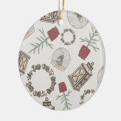 Winterbauernhof Keramik Ornament (Links)