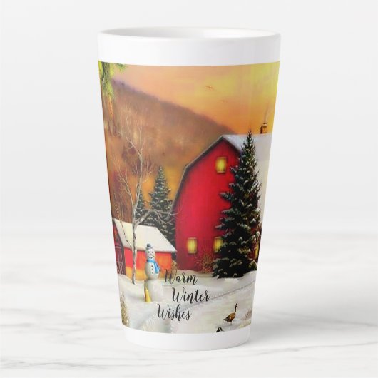 Winterbauernhof Milchtasse (Vorderseite)