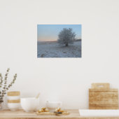 Winterbaum bei Sonnenaufgang Poster (Küche)