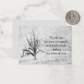 Winterbaum Dankeschön-Karte Mitteilungskarte (Vorderseite/Rückseite Beispiel)