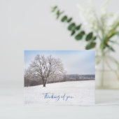 Winterbaum Denken Sie an Postkarte (Stehend Vorderseite)