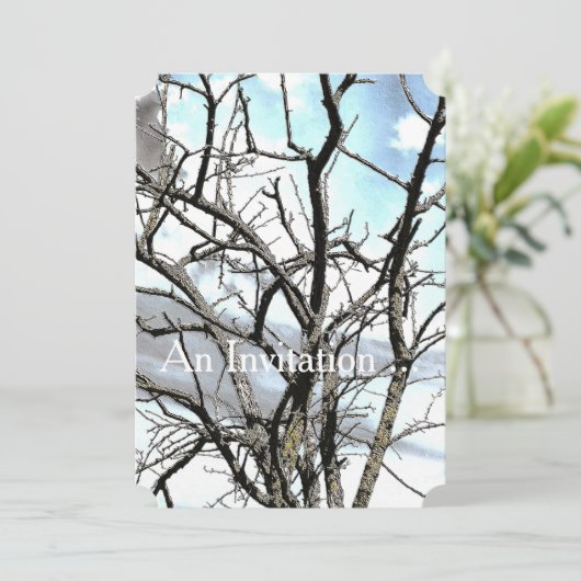 WINTERBAUM EINLADUNG (Stehend Vorderseite)