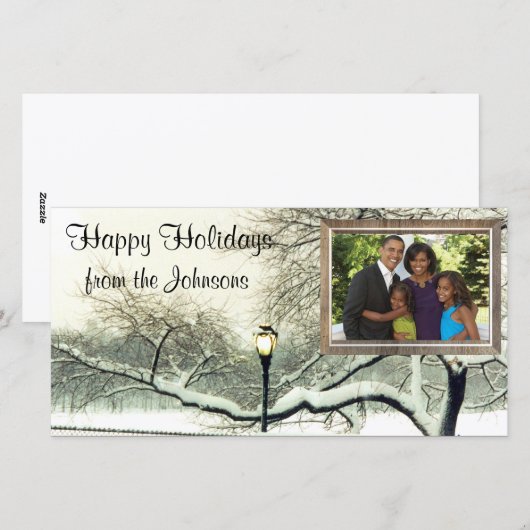 Winterbaum Feiertagskarte (Vorne/Hinten)