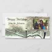 Winterbaum Feiertagskarte (Vorderseite)