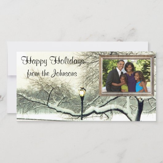 Winterbaum Feiertagskarte (Vorderseite)