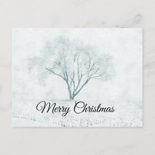 Winterbaum Feiertagspostkarte (Vorderseite)