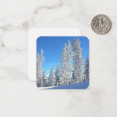 Winterbaum-Flachnotiskarte Mitteilungskarte (Vorderseite/Rückseite Beispiel)