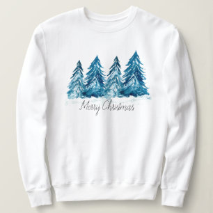 Winterbaum Frohe Weihnachten Moderne Schrift Süß Sweatshirt