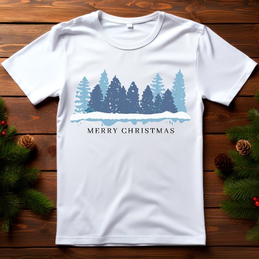 Winterbaum Frohe Weihnachten T-Shirt