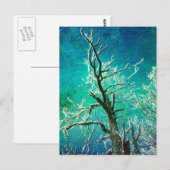 Winterbaum gefroren postkarte (Vorne/Hinten)