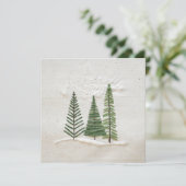 Winterbaum-Grußkarte Feiertagskarte (Stehend Vorderseite)