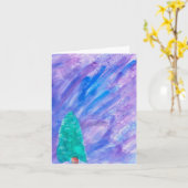 Winterbaum-Grußkarte Karte (Gelbe Blume)