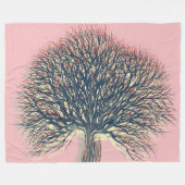 Winterbaum im Herbst Fleecedecke (Vorderseite (Horizontal))