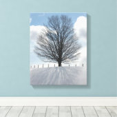 Winterbaum im Michigan Foto Leinwand (Insitu (Holzboden))