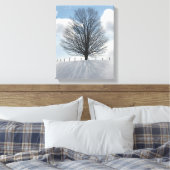 Winterbaum im Michigan Foto Leinwand (Insitu (Schlafzimmer))