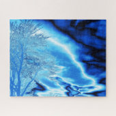 Winterbaum in Cobalt Himmel Puzzle (Horizontal)