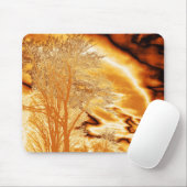 Winterbaum in geschmolzenem Gold-Mauspad Mousepad (Mit Mouse)