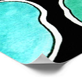 Winterbaum in Grüntönen Poster (Ecke)