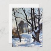 Winterbaum in Ölen Feiertagskarte (Vorne/Hinten)