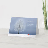 Winterbaum mit Kardinälen und japanischem Sprichwo Karte (Vorderseite)