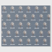 Winterbaum mit Mond und Schale Geschenkpapier (Flach)