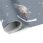 Winterbaum mit Mond und Schale Geschenkpapier (Rolleneckpunkt)