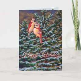 Winterbaum mit Vögeln Karte