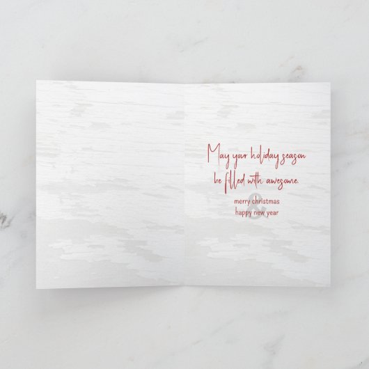 Winterbaum mit Zaun zu Weihnachten (Innenseite)