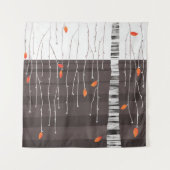 Winterbaum Monochrome Wandteppich (Vorderseite)