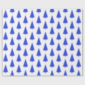 Winterbaum-Muster für Schneepunkte Geschenkpapier (Flach)