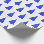 Winterbaum-Muster für Schneepunkte Geschenkpapier (Ecke)