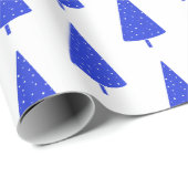 Winterbaum-Muster für Schneepunkte Geschenkpapier (Rolleneckpunkt)