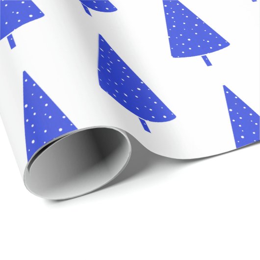 Winterbaum-Muster für Schneepunkte Geschenkpapier (Rolleneckpunkt)