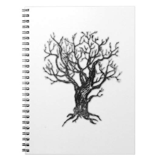 Winterbaum-Notebook Notizblock (Vorderseite)
