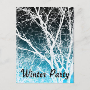 Winterbaum Party: Geisterbaum Einladungspostkarte