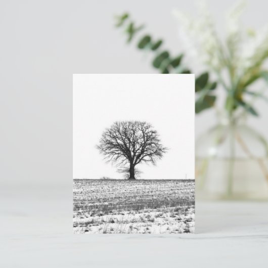 Winterbaum Postkarte (Stehend Vorderseite)