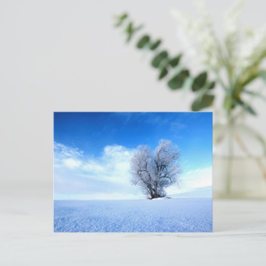 Winterbaum Postkarte (Stehend Vorderseite)