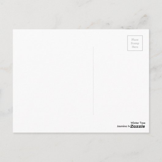 Winterbaum Postkarte (Rückseite)