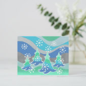 Winterbaum-Postkarte Postkarte (Stehend Vorderseite)
