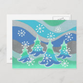 Winterbaum-Postkarte Postkarte (Vorne/Hinten)