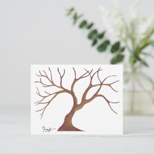 Winterbaum-Postkarte Postkarte (Stehend Vorderseite)