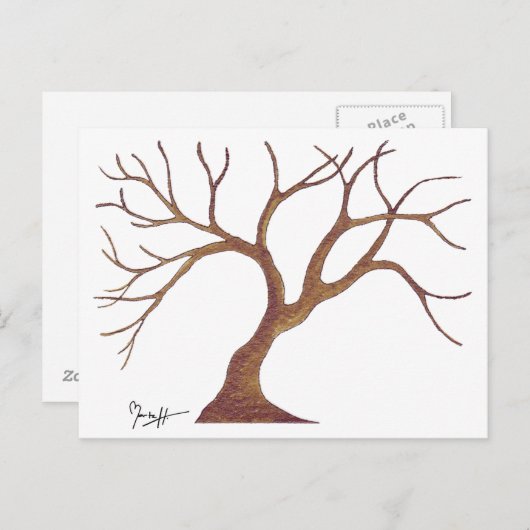 Winterbaum-Postkarte Postkarte (Vorne/Hinten)