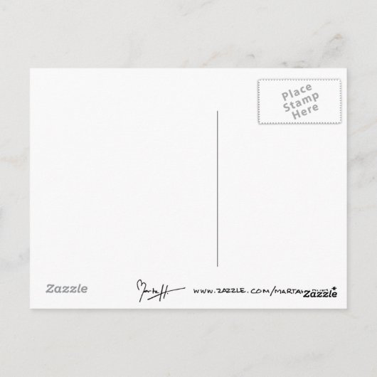 Winterbaum-Postkarte Postkarte (Rückseite)