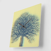 Winterbaum Quadratische Wanduhr (Winkel)