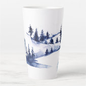 Winterbaum-Rentier im Wald Milchtasse (Vorderseite)