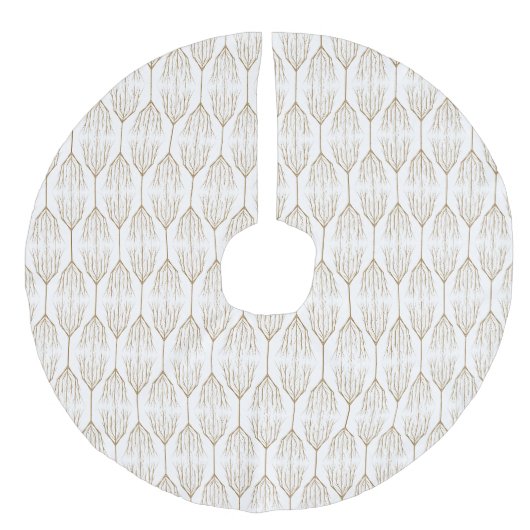 Winterbaum-Rock Leinenimitat Weihnachtsbaumdecke (Vorderseite)