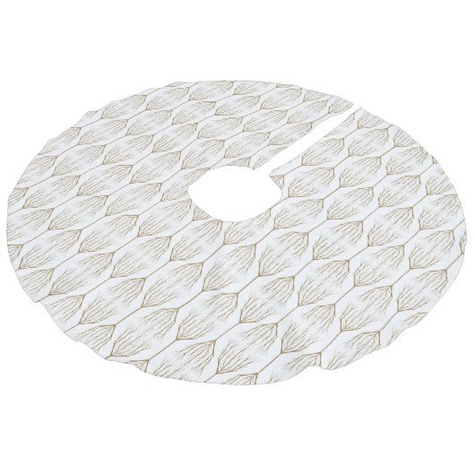 Winterbaum-Rock Leinenimitat Weihnachtsbaumdecke (Schrägansicht)