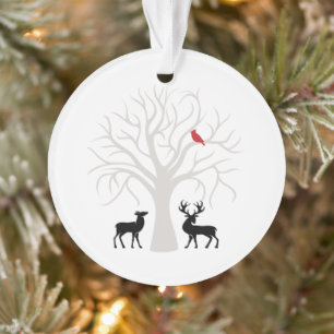 Winterbaum Roter Kardinal Hirsch Weihnachtsschmuck Ornament
