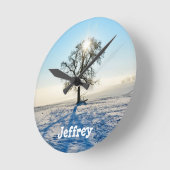 Winterbaum - - runde wanduhr (Winkel)